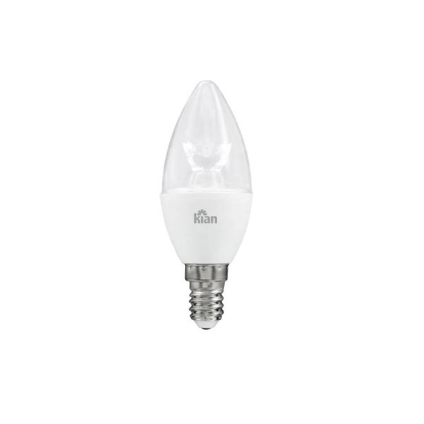 9 Lâmpadas Led Vela Claro 4w E14/e27 Luz Amarela 3000k Kian Imagem de 9 Lâmpadas Led Vela Claro 4w E14/e27 Luz Amarela 3000k Kian