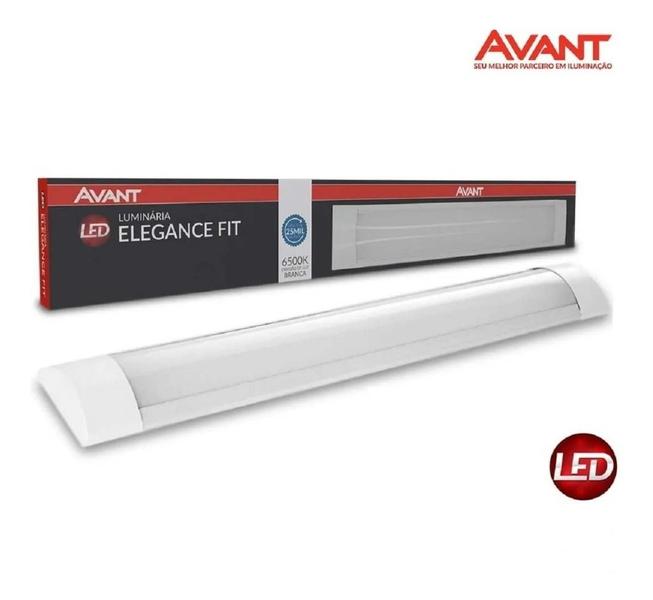 Imagem de 9 Luminaria Led Sobrepor Slim Linear Branco Frio 18w 50cm