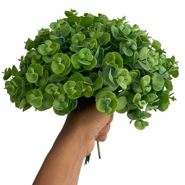 9 maços (54 hastes) Picks mini eucalipto planta artificial buquê para arranjo casamento - DE2823 - Decora Flores Artificiais Imagem de 9 maços (54 hastes) Picks mini eucalipto planta artificial buquê para arranjo casamento - DE2823