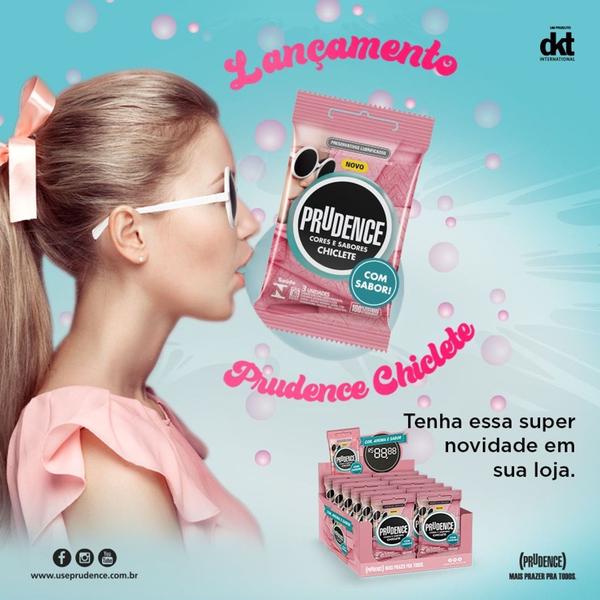 Imagem de 9 Preservativo Camisinha Prudence Cores E Sabores Chiclete