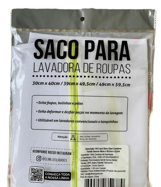 Imagem de 9 Saco De Lavar Roupa Com Zíper 3 De Cada 30X40 40X50 50X60