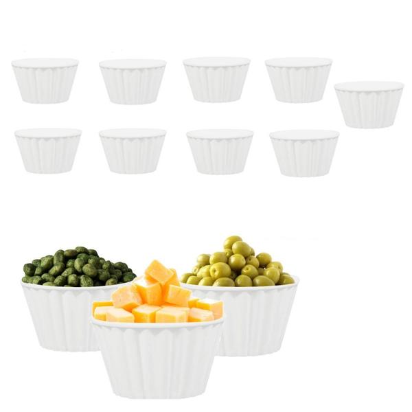 Imagem de 9 Tigelas Ramequim 260 Ml Melamina Premium para Molhos e Finger Food  Bestfer 