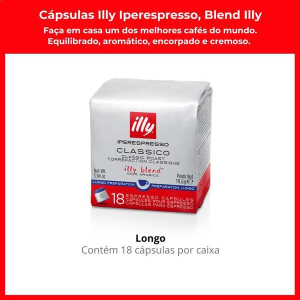 Imagem de 90 Cápsulas, Café Illy Blend Illy Iperespresso, Lungo