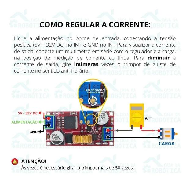 Imagem de 90x Regulador c/Ajuste De Corrente E Tensão Xl4015 5a Dc Dc