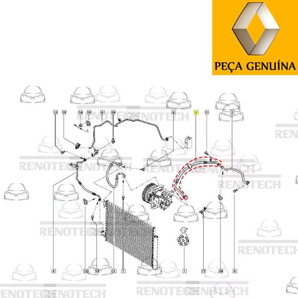 Imagem de 924542127r - mangueira do ar condicionado - 1.6 8v k7m - acima 2014 - sandero ii / logan ii