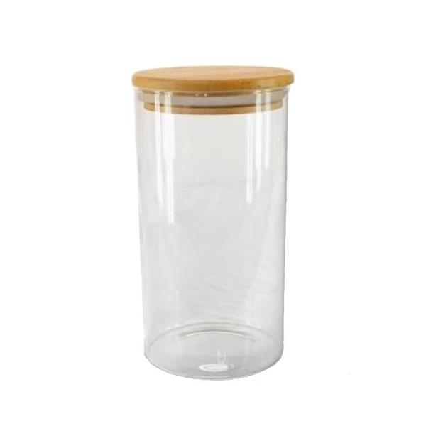 950ml Pote De Vidro Mantimentos Tampa De Bambu 8,5 x 20cm - O Casarão Digital Imagem de 950ml Pote De Vidro Mantimentos Tampa De Bambu 8,5 x 20cm