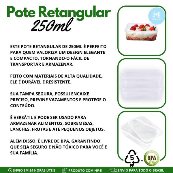 Imagem de 96 Potes Para Marmita Fitness Mais Praticidade Premium 250Ml