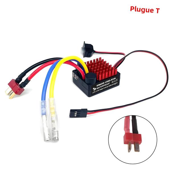 Imagem de 9IMOD 60A escovado Fahrregler Fahrtenregler controlador de velocidade ESC Dokument 1/10 RC Car