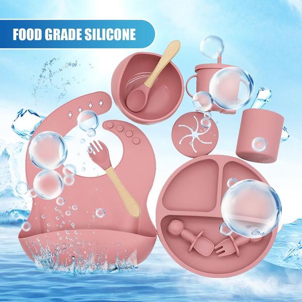 Imagem de 9PCS/set Baby Food Grade Silicone Tableware, Material Seguro