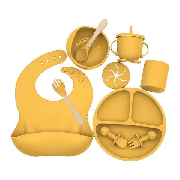 Imagem de 9PCS/set Baby Food Grade Silicone Tableware, Material Seguro