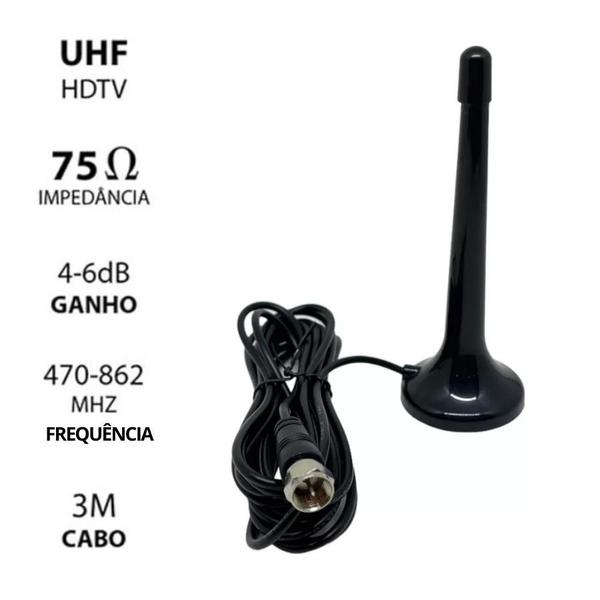 Imagem de A Antena Interna TV Digital Tomate UHF HDTV oferece qualidade excepcional