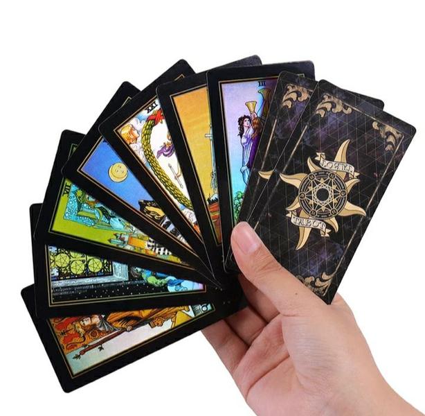 Imagem de A.E. Waite Tarot Deck Holográfico Tarô Rider Waite Baralho de Cartas de Oráculo