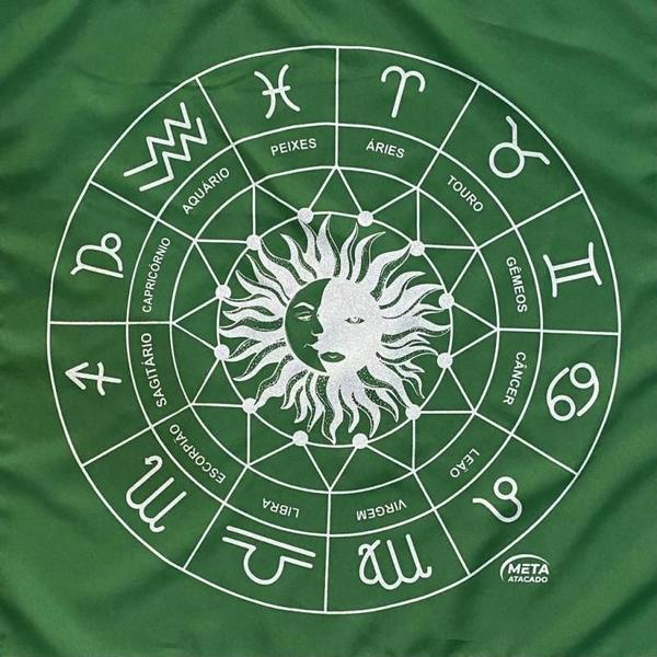 Imagem de A Legítima Toalha Zodiaco P Jogos Cartas 70X70Cm Verde