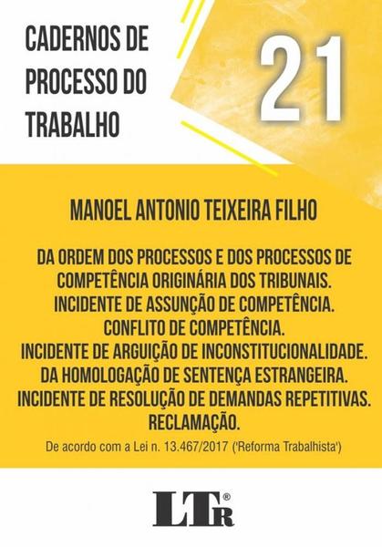 Imagem de A ordem dos processos e dos processos de competencia originaria dos tribunais. incidente de assuncao