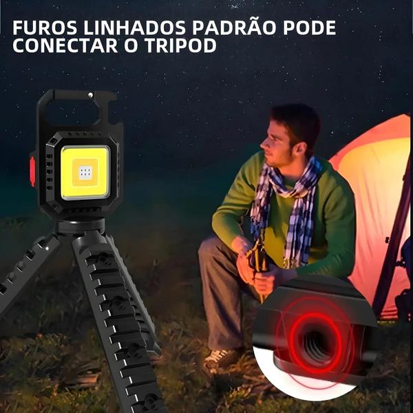 Imagem de À Prova Dwaterproof Água Multi-funcional Mini Portátil Chaveiro Lanterna Magnética Carregamento Usb