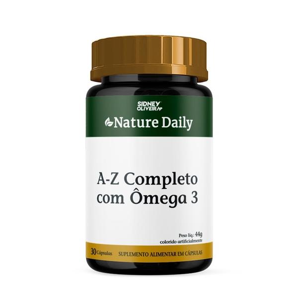 Imagem de A-Z Completo + Ômega 3 Nature Daily 30 cápsulas - Metabolismo Zinco Selênio