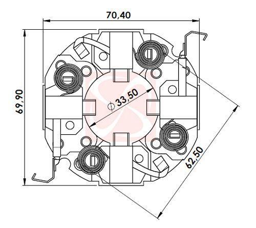 Imagem de A142 Porta escovas Mitsubishi Citroën Suzuki Hyundai Bobcat GM Chrysler