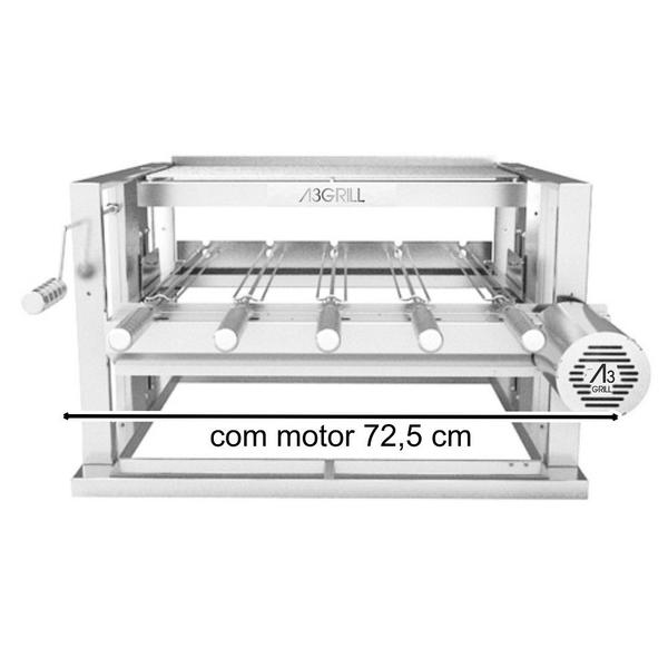 Imagem de A3 Grill com Grelha Elevatória e Motor Giratório - 705 para 5 Espetos