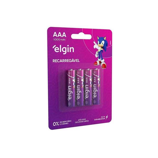 Imagem de Aaa 1000 Mah Pilha Recarreg.elgin Blist4