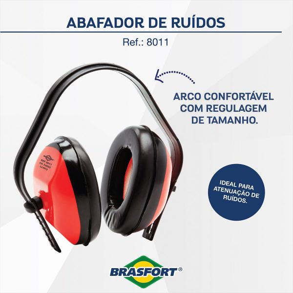 Abafador De Ruído Tipo Concha Protetor Auricular Kit C/3und - Brasfort Imagem de Abafador De Ruído Tipo Concha Protetor Auricular Kit C/3und