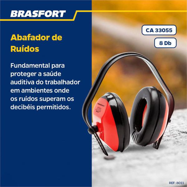 Abafador De Ruído Tipo Concha Protetor Auricular Kit C/3und - Brasfort Imagem de Abafador De Ruído Tipo Concha Protetor Auricular Kit C/3und