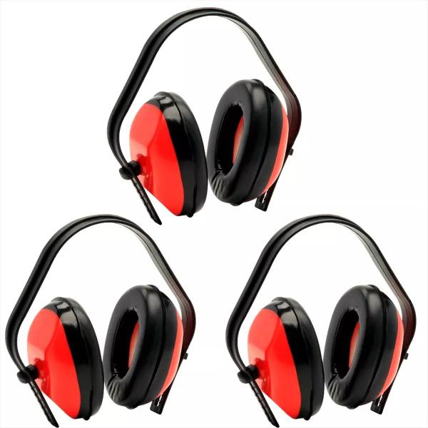 Abafador De Ruído Tipo Concha Protetor Auricular Kit C/3und - Brasfort Imagem de Abafador De Ruído Tipo Concha Protetor Auricular Kit C/3und