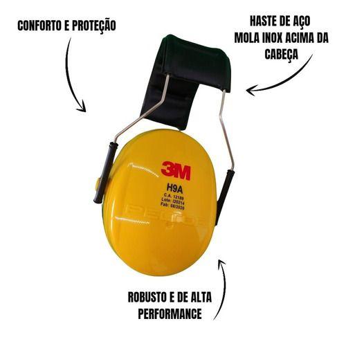 Imagem de Abafador De Ruídos 3m H9a Tipo Concha E Óculos Proteção