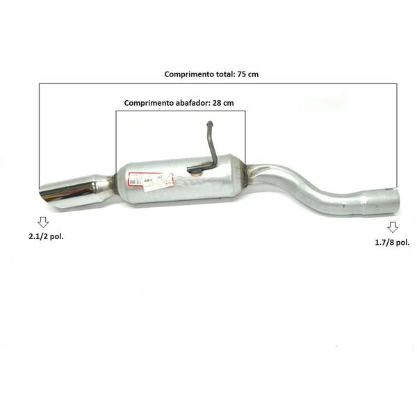 Imagem de Abafador Escapamento Esportivo Kadett 89 A 98 S43