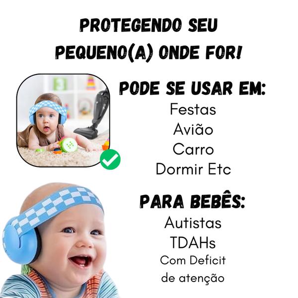 Imagem de Abafador Ruido Autismo Ouvido Infantil Protetor Bebê Tdah