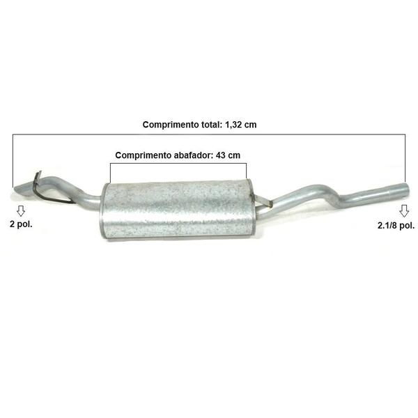 Imagem de Abafador Silencioso Traseiro Logus  1.8 2.0 8V - 1993 a 1997