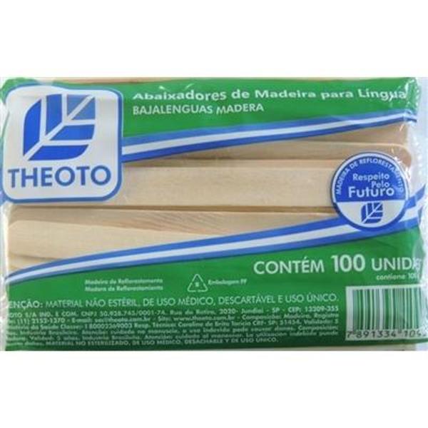 Imagem de Abaixador de Língua com 100 Unidades - Theoto