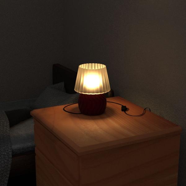 Imagem de Abajur Base Luminária de Mesa Cabeceira de Cama Escritório Quarto Sala com Lâmpada - ARTBOX3D