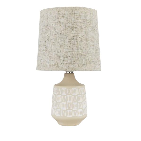 Abajur Bege e Cúpula Palha - Luminária de Mesa Quarto / Sala - Laradore Imagem de Abajur Bege e Cúpula Palha - Luminária de Mesa Quarto / Sala