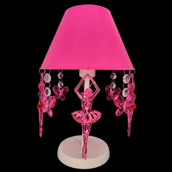 Abajur Borboletas Bailarinas Para Mesa de Cabeceira Decoração Quarto Infantil Menina - ABA B.B Rosa - Lustres SH Design Imagem de Abajur Borboletas Bailarinas Para Mesa de Cabeceira Decoração Quarto Infantil Menina - ABA B.B Rosa