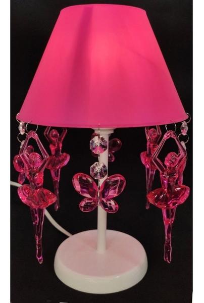Abajur Borboletas Bailarinas Para Mesa de Cabeceira Decoração Quarto Infantil Menina - ABA B.B Rosa - Lustres SH Design Imagem de Abajur Borboletas Bailarinas Para Mesa de Cabeceira Decoração Quarto Infantil Menina - ABA B.B Rosa