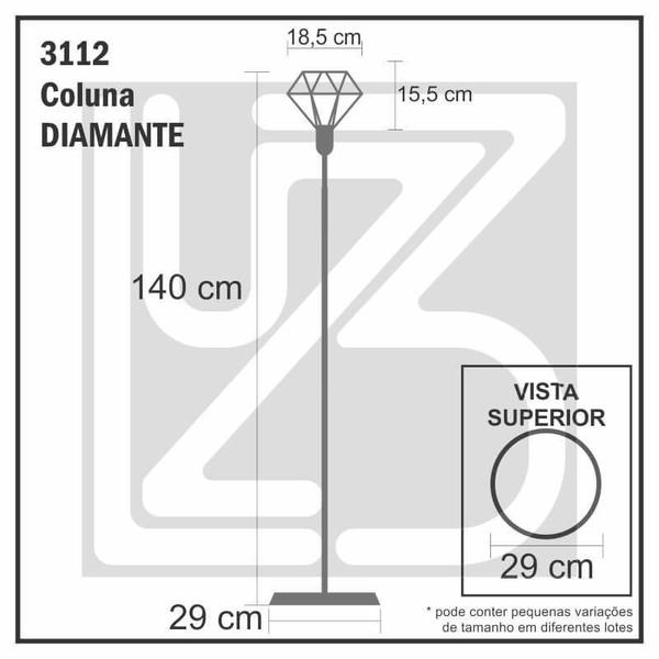 Imagem de Abajur Coluna Diamante - Vermelho