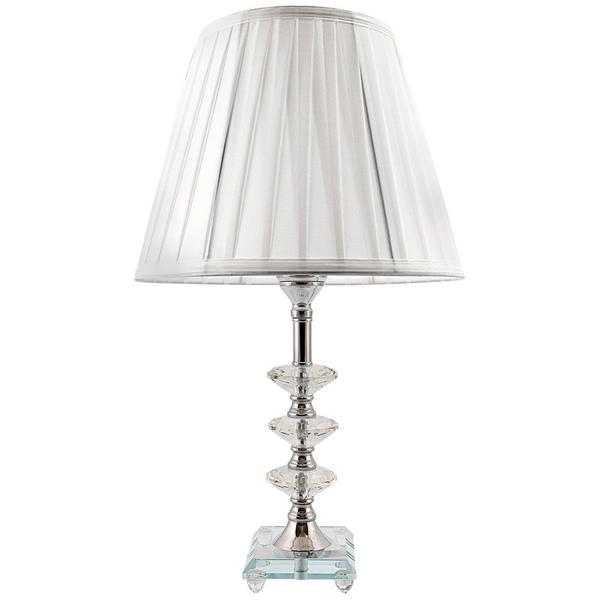 Imagem de Abajur Cristal Vidro Mesa Decoração para Sala Quarto com Cúpula Drapeada 47cm Ref. 513