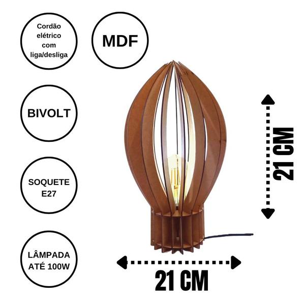 Imagem de Abajur de Mesa em MDF