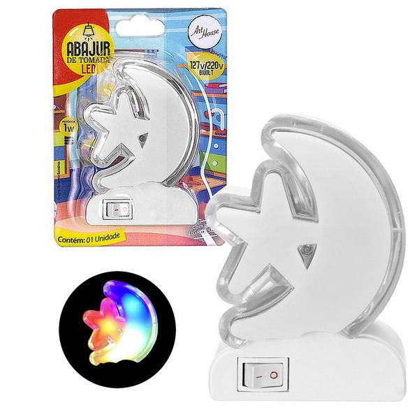 Abajur De Tomada Estrela Luz Noturna Led Infantil Luminária - Art House - Zein Imagem de Abajur De Tomada Estrela Luz Noturna Led Infantil Luminária - Art House