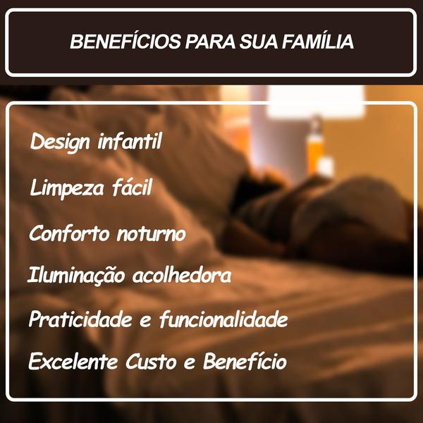 Imagem de Abajur Infantil Ball Menina Menino Luminária para Quarto de Bebê  Cor Branco