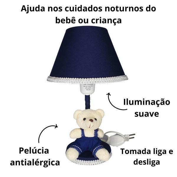 Imagem de Abajur Infantil Bebê de Mesa Urso Quarto de Criança