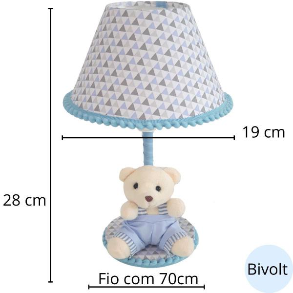 Imagem de Abajur Infantil Bebê Quarto Criança Pompom ul