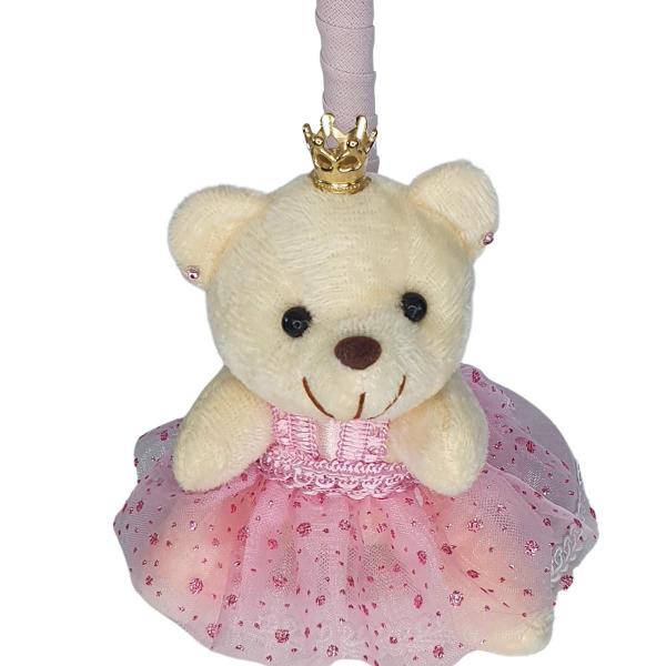 Imagem de Abajur Infantil Liso Rosa Princesa Ursa Branca