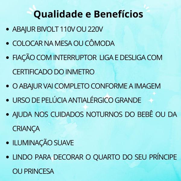 Imagem de Abajur Infantil Luminária Quarto Bebê Criança Príncipe