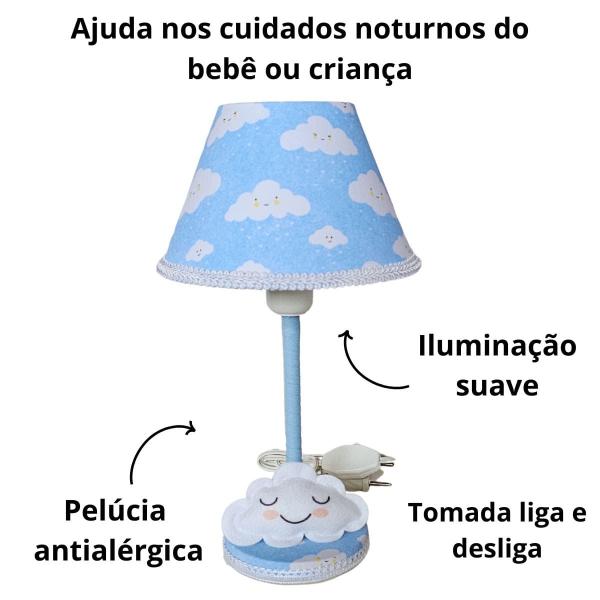 Imagem de Abajur Infantil Nuvem Chuva De Amor Urso