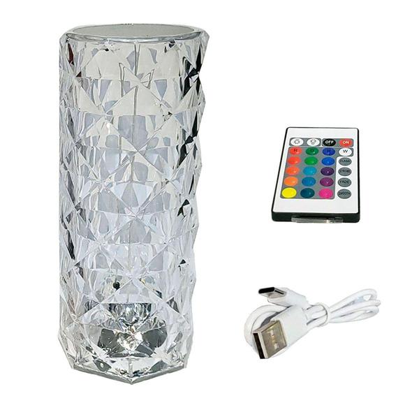 Imagem de Abajur Led Luminária Recarregável De Mesa Usb 8x9x21cm - MIXTOU