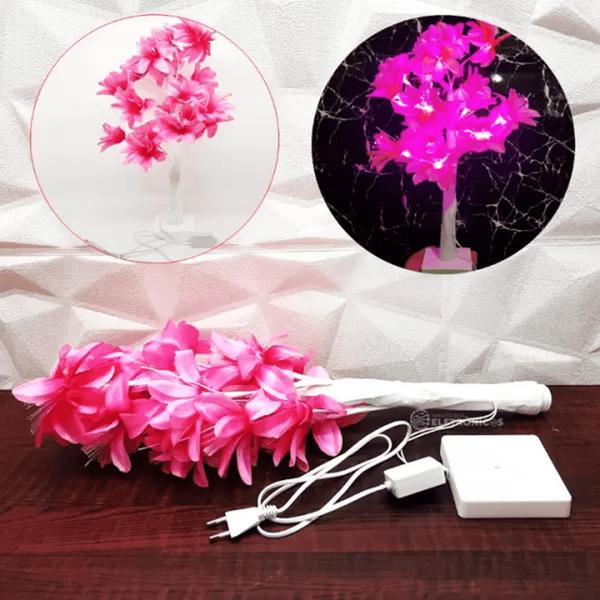 Imagem de Abajur Luminária 18 Leds Árvore Flor Rosas Para Mesa Baixo Consumo de Energia RF01RO