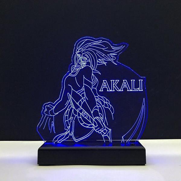 Imagem de Abajur Luminária Akali League Of Legends Led