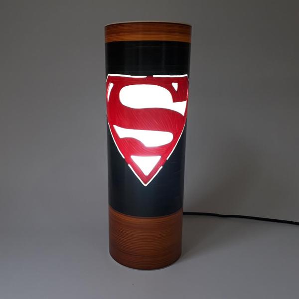 Imagem de Abajur Luminária de mesa Super Heróis SuperMan