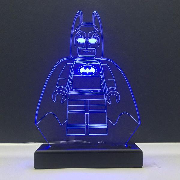 Imagem de Abajur Luminária Led Batman Lego